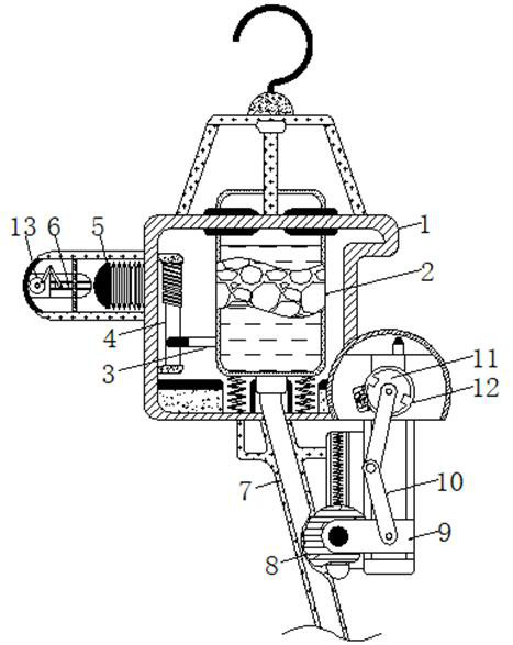 Nutrient solution distribution device used after seedling transplanting in pear tree planting