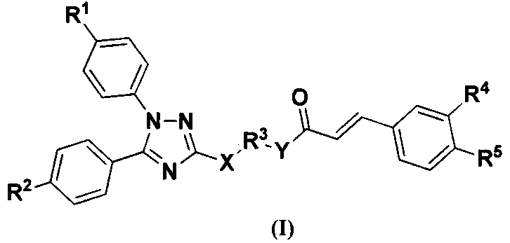 Benzene acylated 1,5-diaryl-1,2,4-triazole derivative, its preparation method and medical use