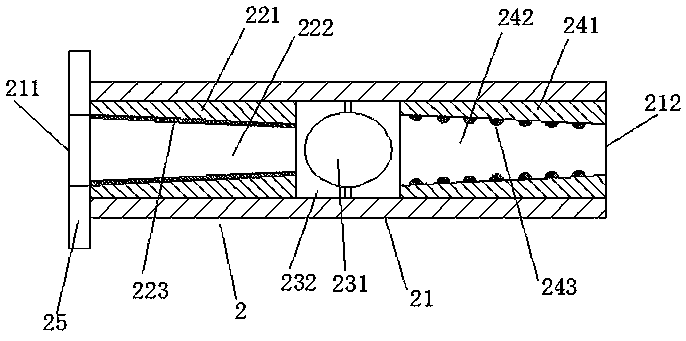 Arc extinguishing spray pipe for gas generating and arc extinguishing device