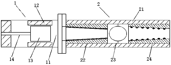 Arc extinguishing spray pipe for gas generating and arc extinguishing device