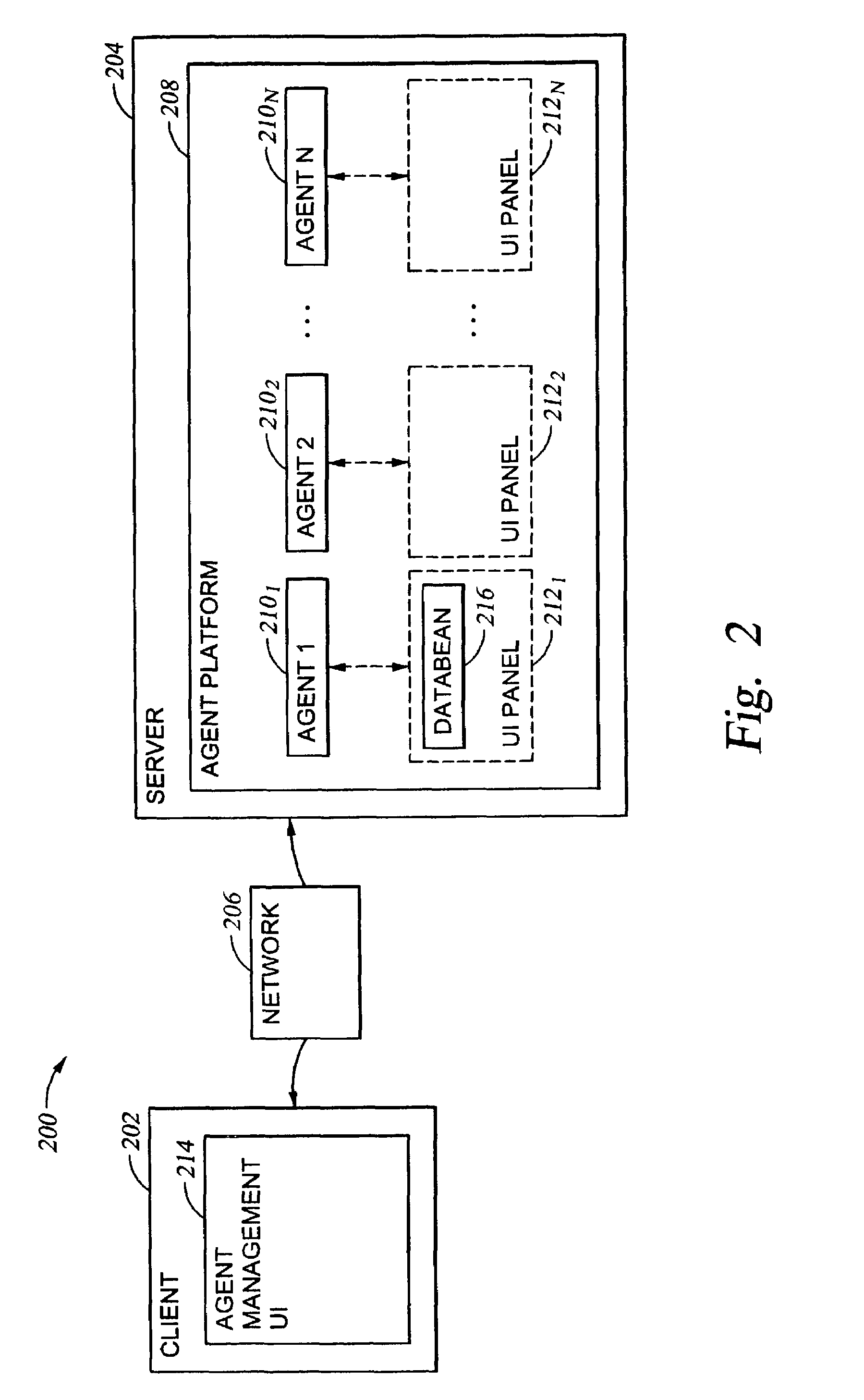 Mechanism for intelligent user interface presentation of a software agent