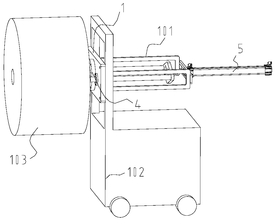 Feeding component and feeding robot adopting same