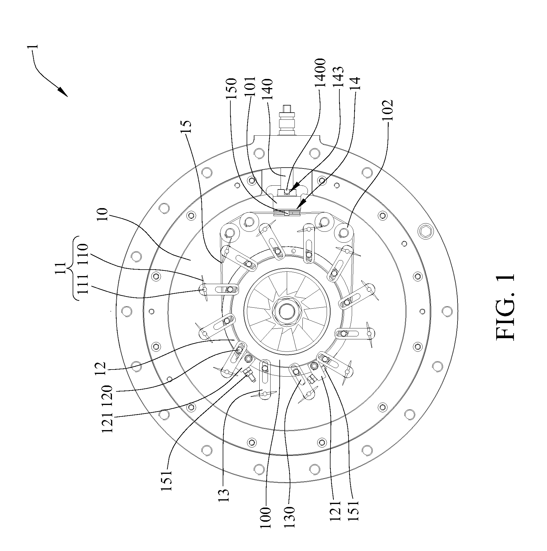 Mechanism for modulating diffuser vane of diffuser