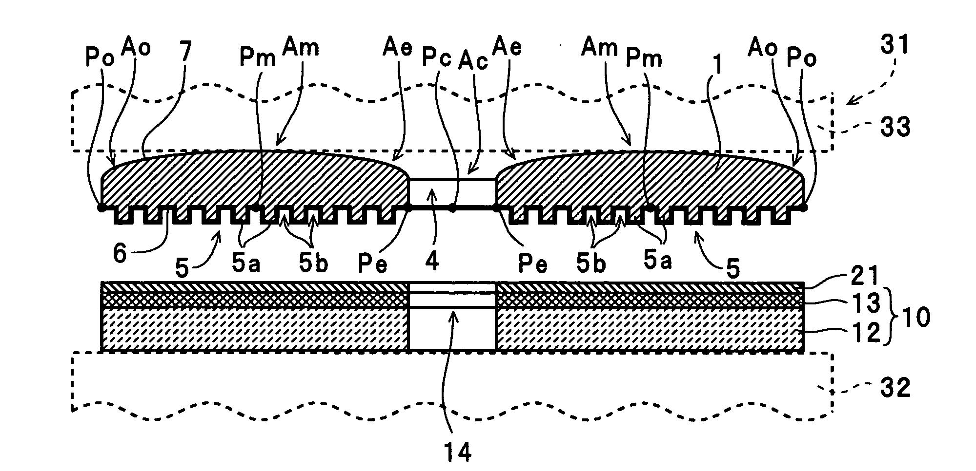 Stamper, method of forming a concave/convex pattern, and method of manufacturing an information recording medium