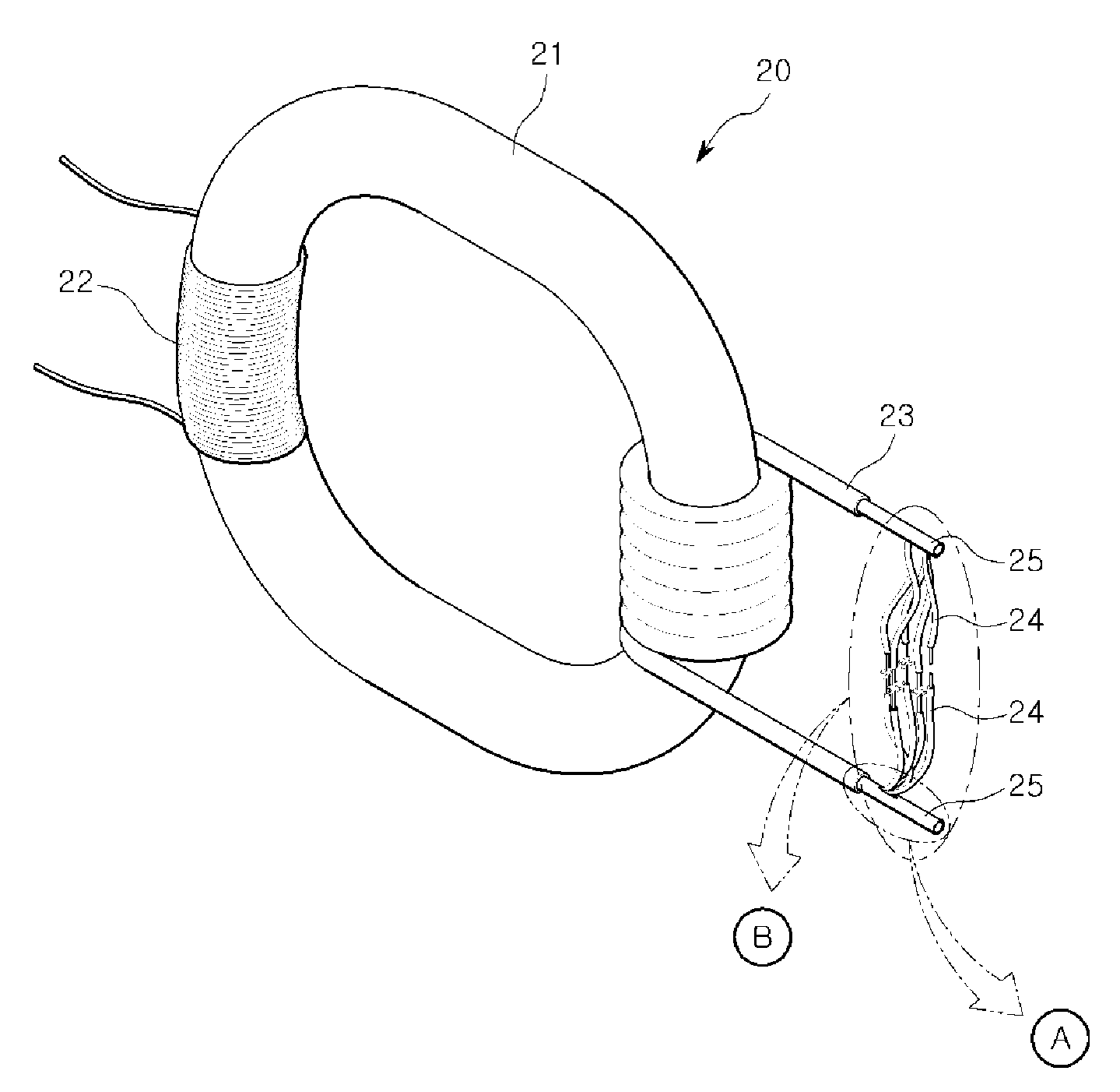 Power estimation device using coaxial winding transformer