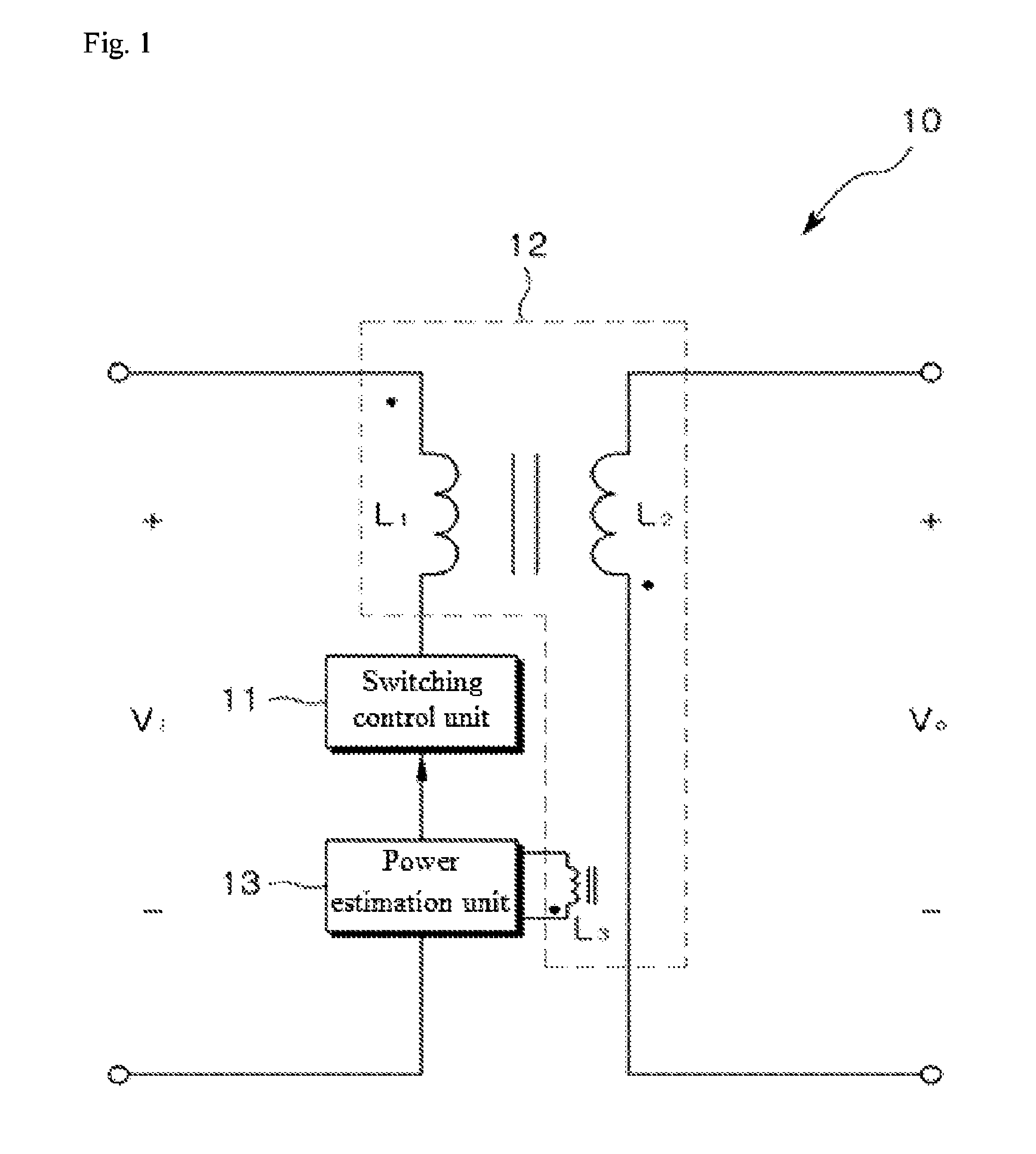 Power estimation device using coaxial winding transformer