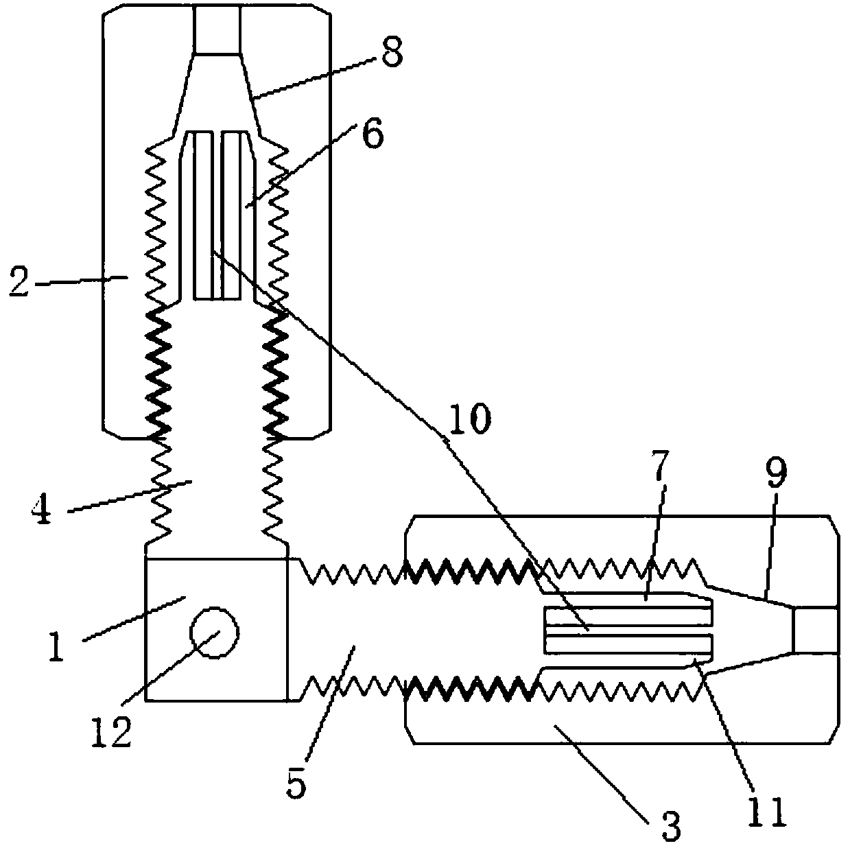 Round wire L-shaped locking connector and connection method thereof