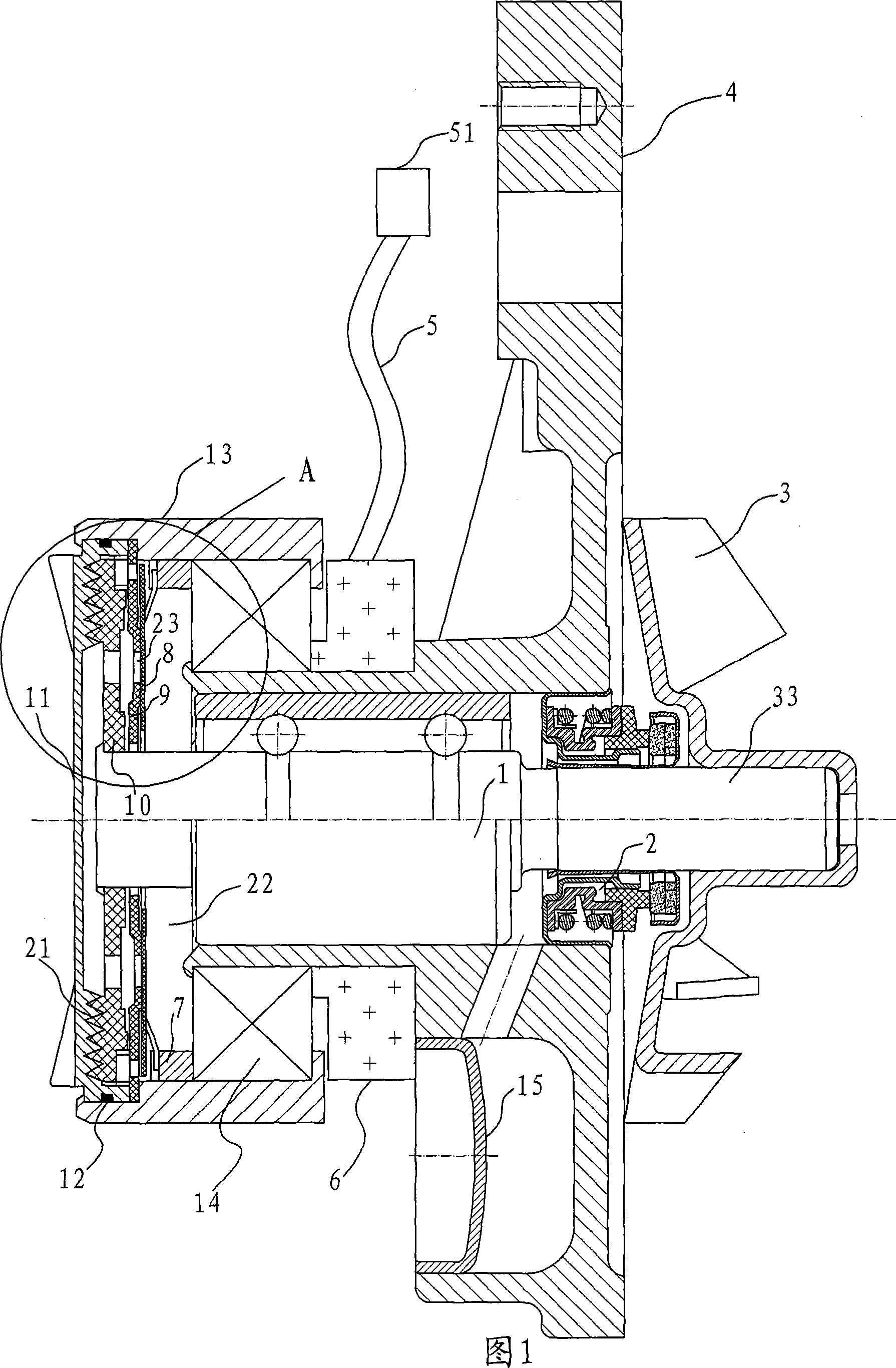 Electric silicon oil clutch water pump