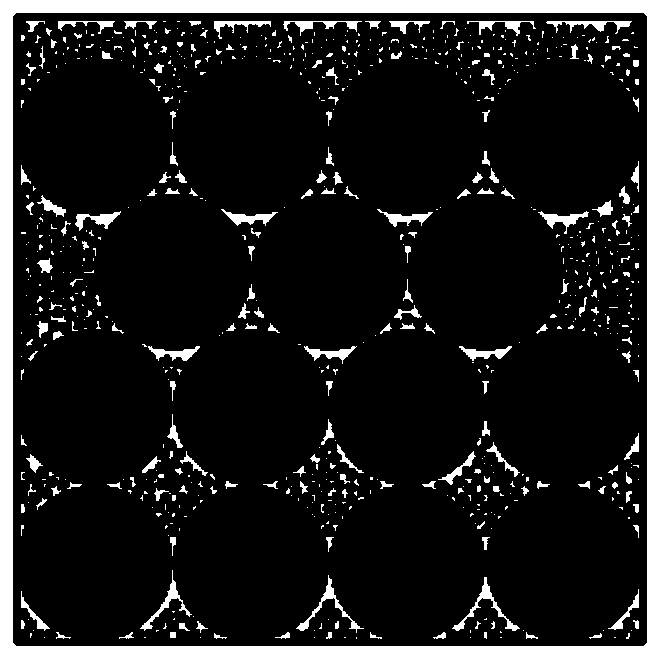 Corrected binary particle gap accumulation design method based on mutual influence among particles