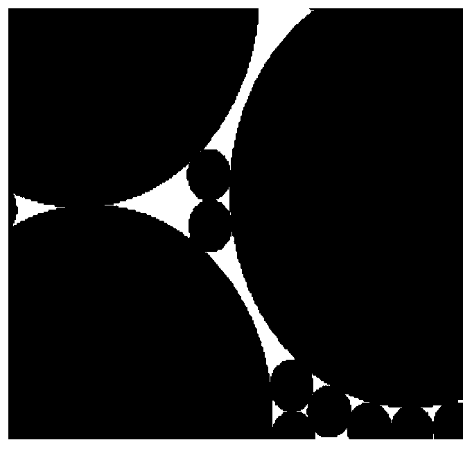 Corrected binary particle gap accumulation design method based on mutual influence among particles