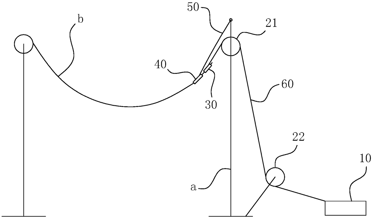 A wire end pulling method used for tightly hanging wire construction of transmission lines