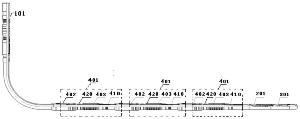 Unlimited-level full-bore staged fracturing sand prevention pipe column and production method thereof