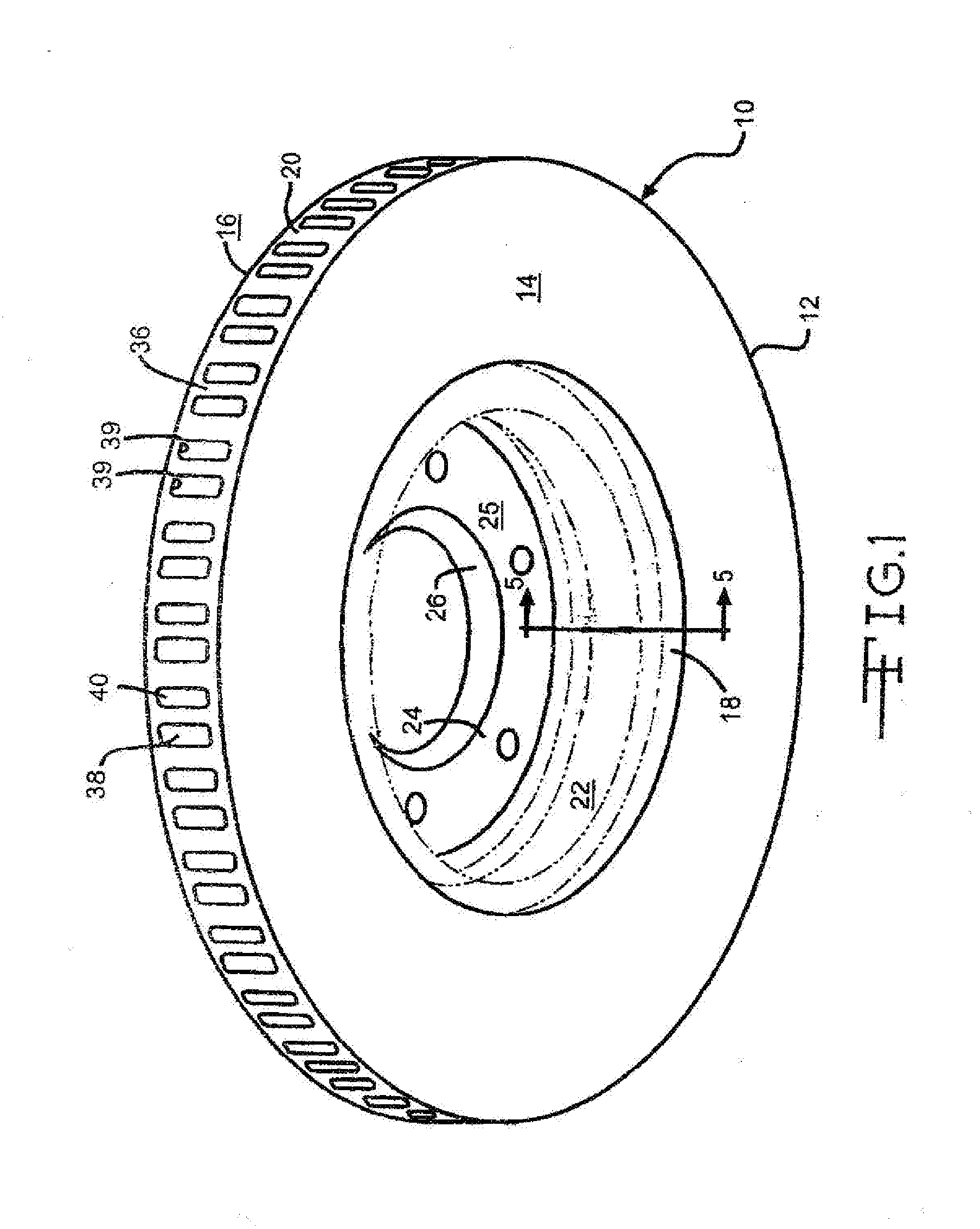 Segmented brake rotor with externally vented carrier