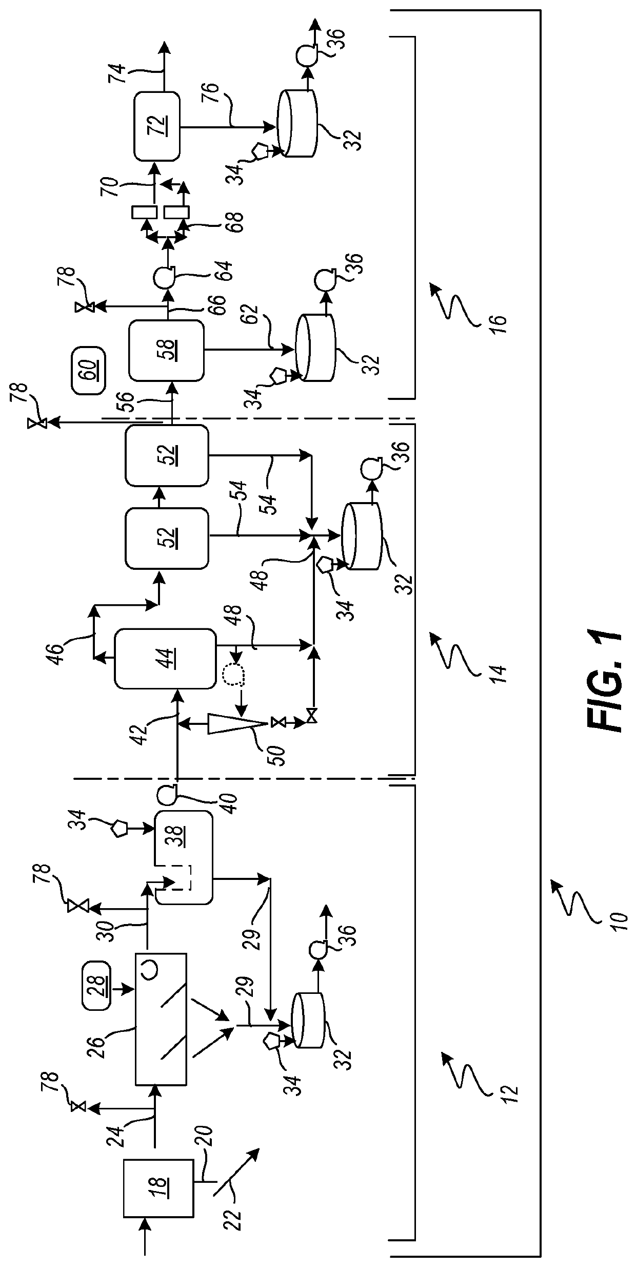 Nutrient concentration and water recovery system and associated methods