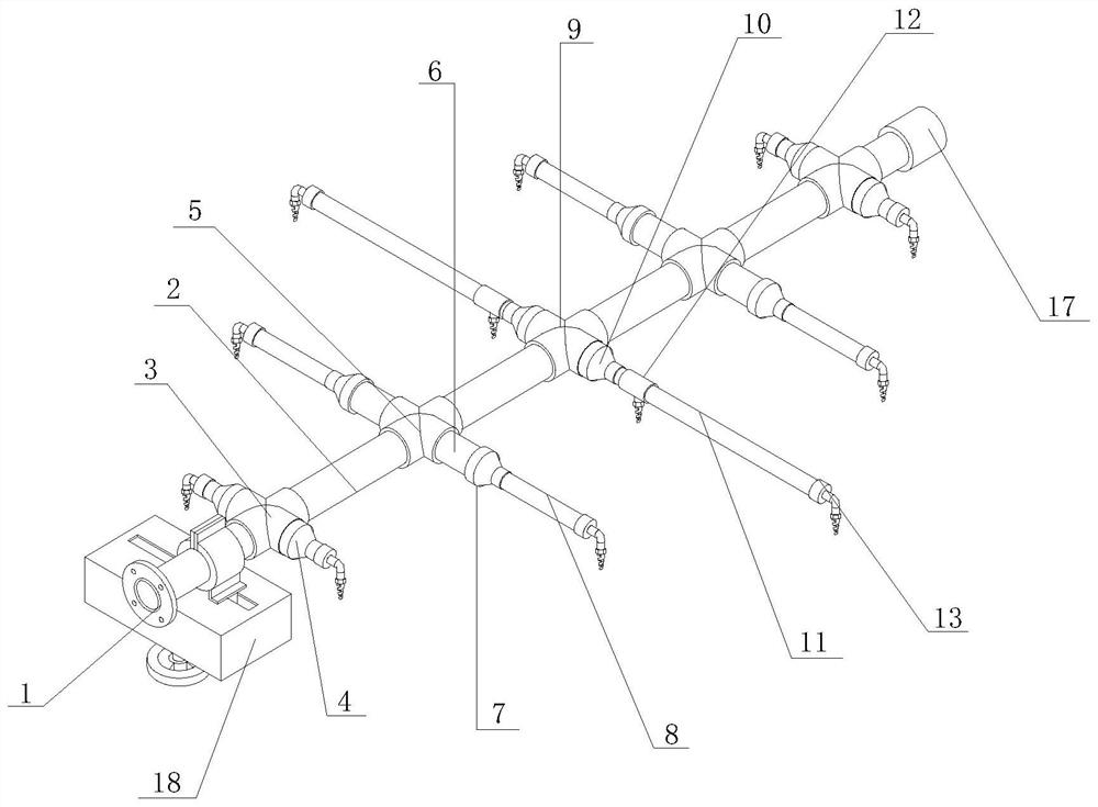 High-efficiency spray structure of environment-friendly spray tower