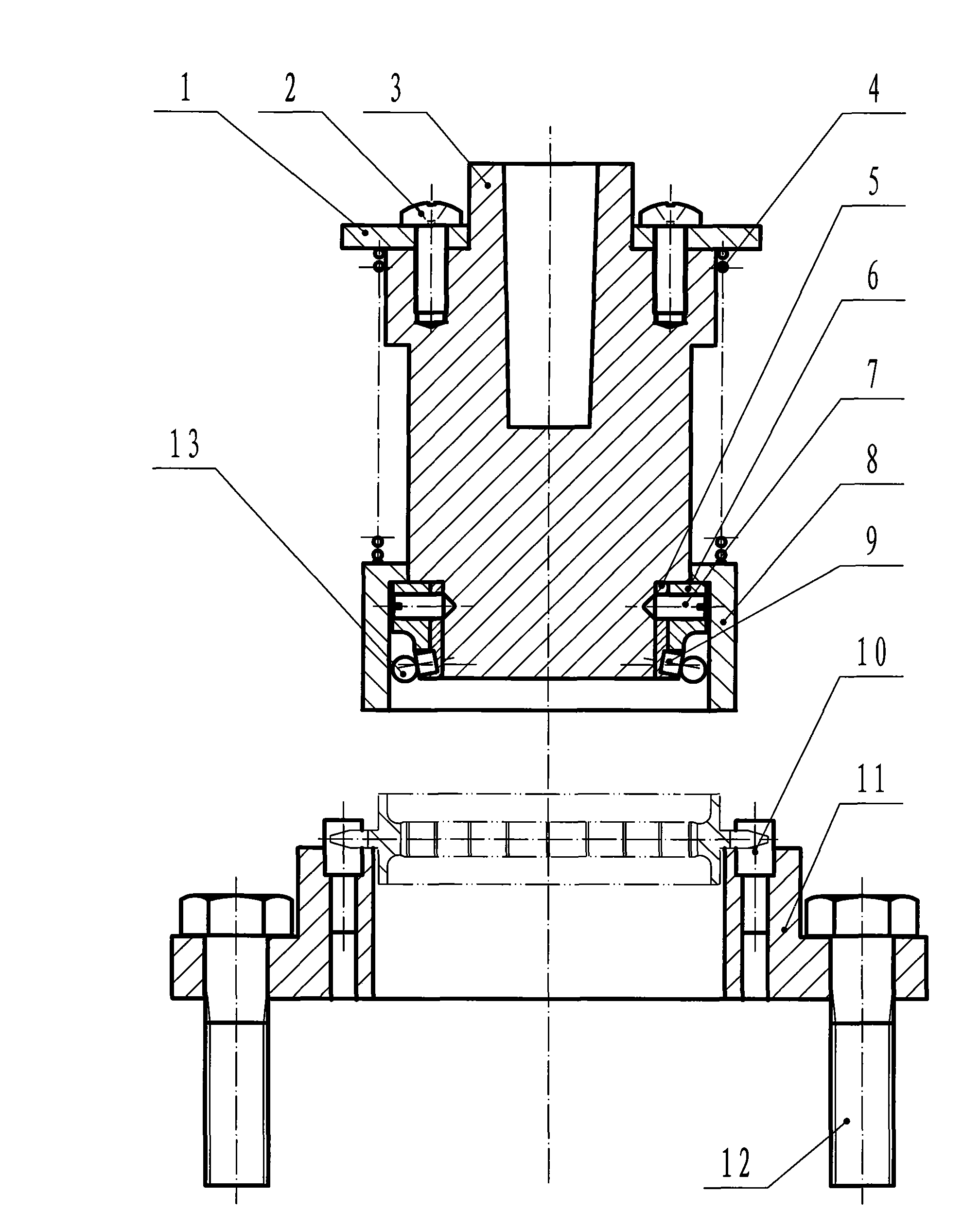 Azimuthal rolling track grinding device for magnetic hanging steel ball