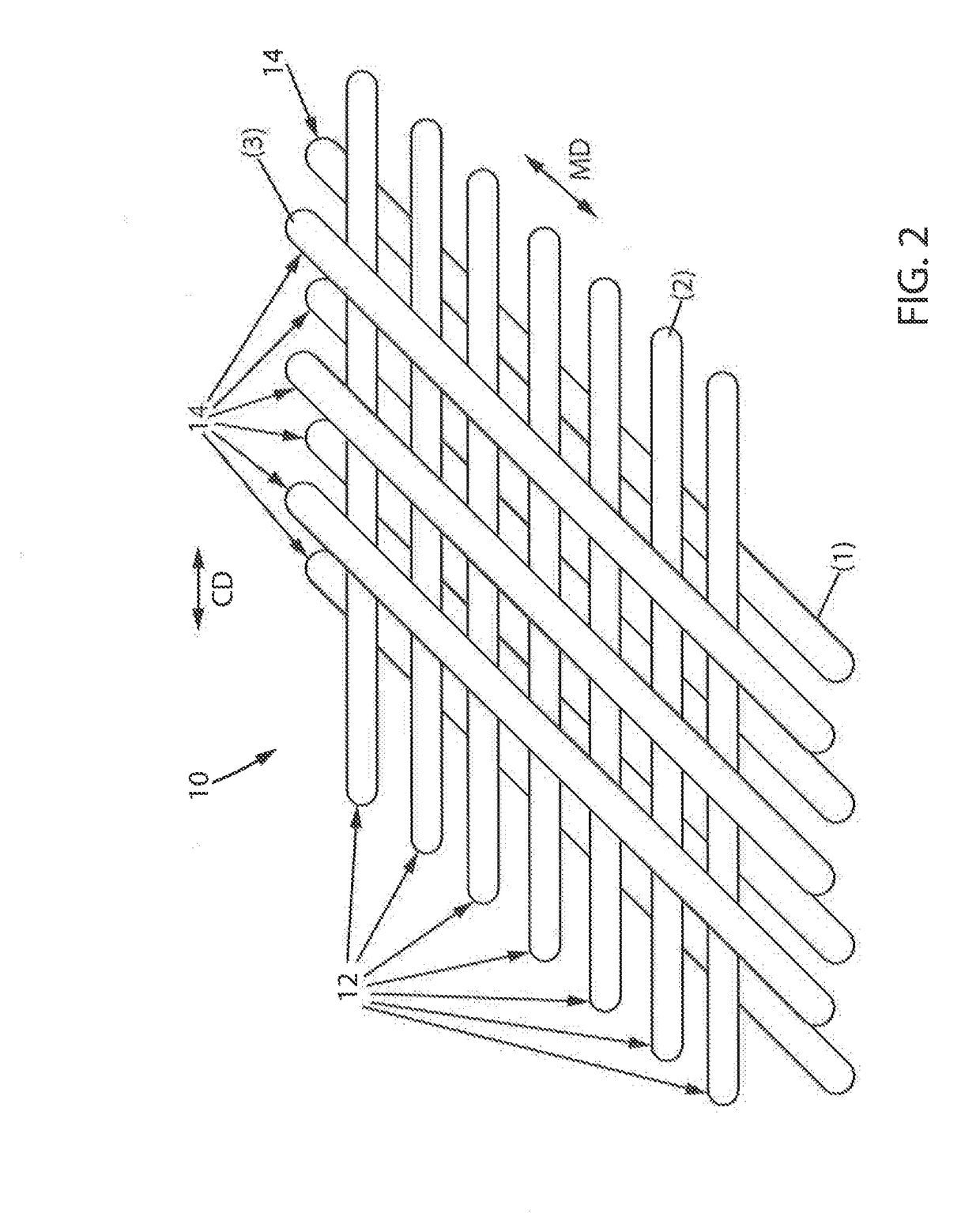 Pad Comprising an Extruded Mesh and Method of Making Thereof