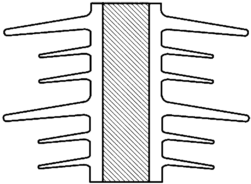 Umbrella-shaped structure of super/extra-high voltage alternating-current composite insulator