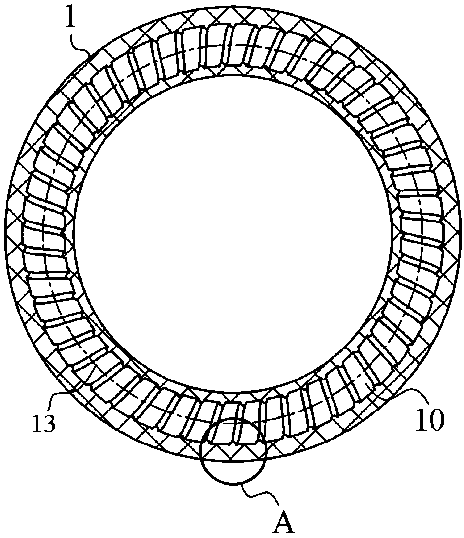 Inflatable anti-explosion tire and processing method thereof