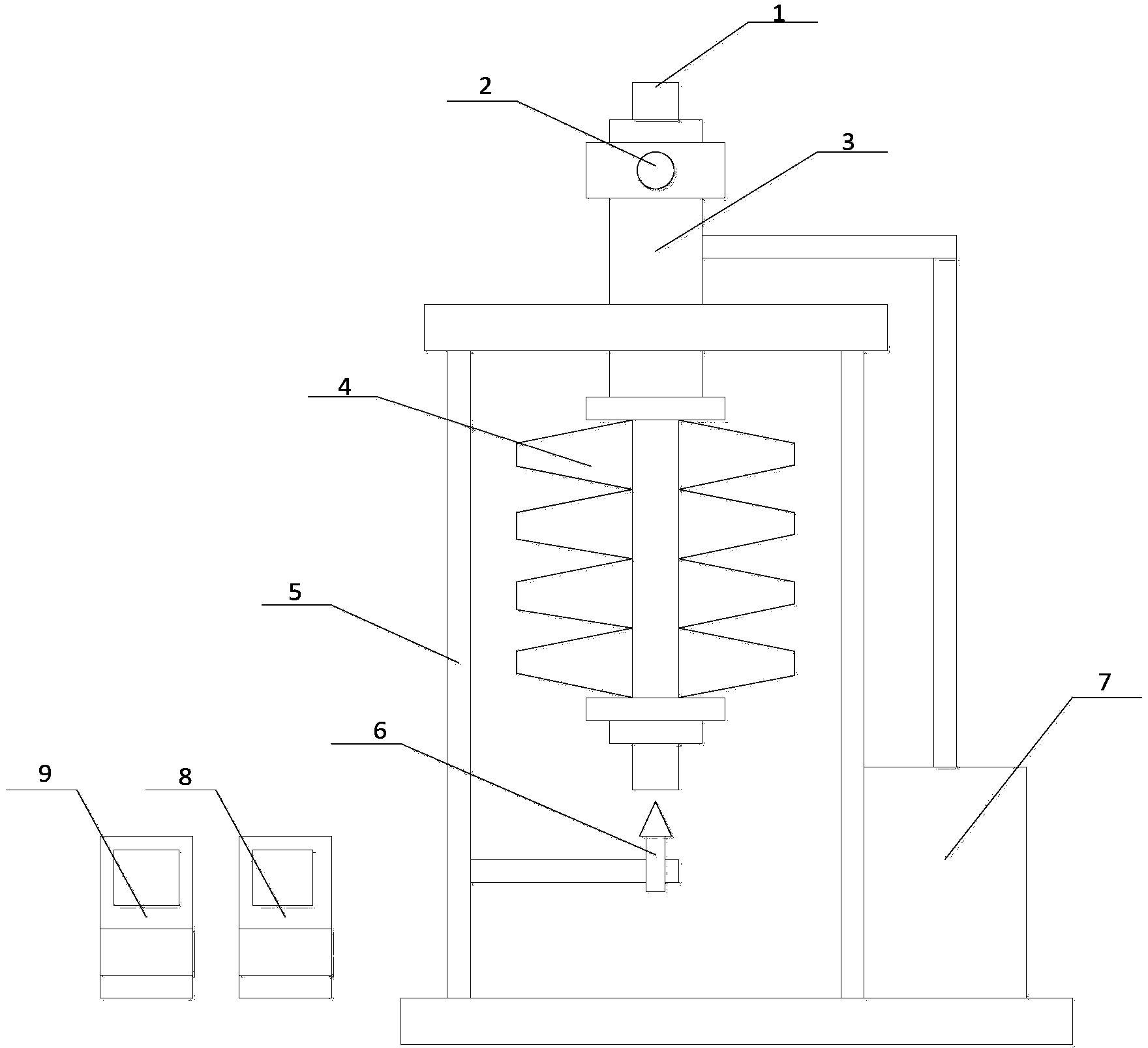 Disc spring crimping measuring tool for thyristor valve strings and IGBT (insulated gate bipolar transistor) valve strings