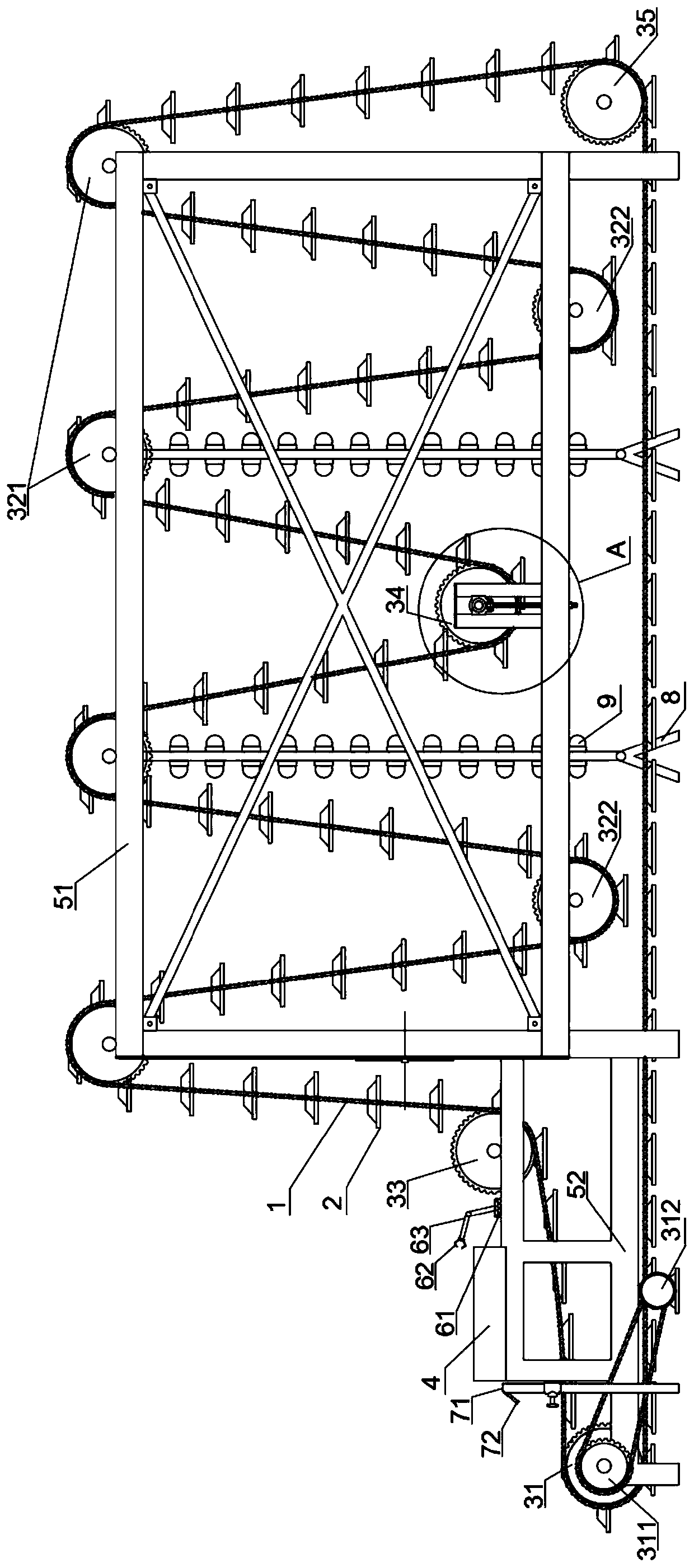 Stepped circular-lighting rice seedling raising device