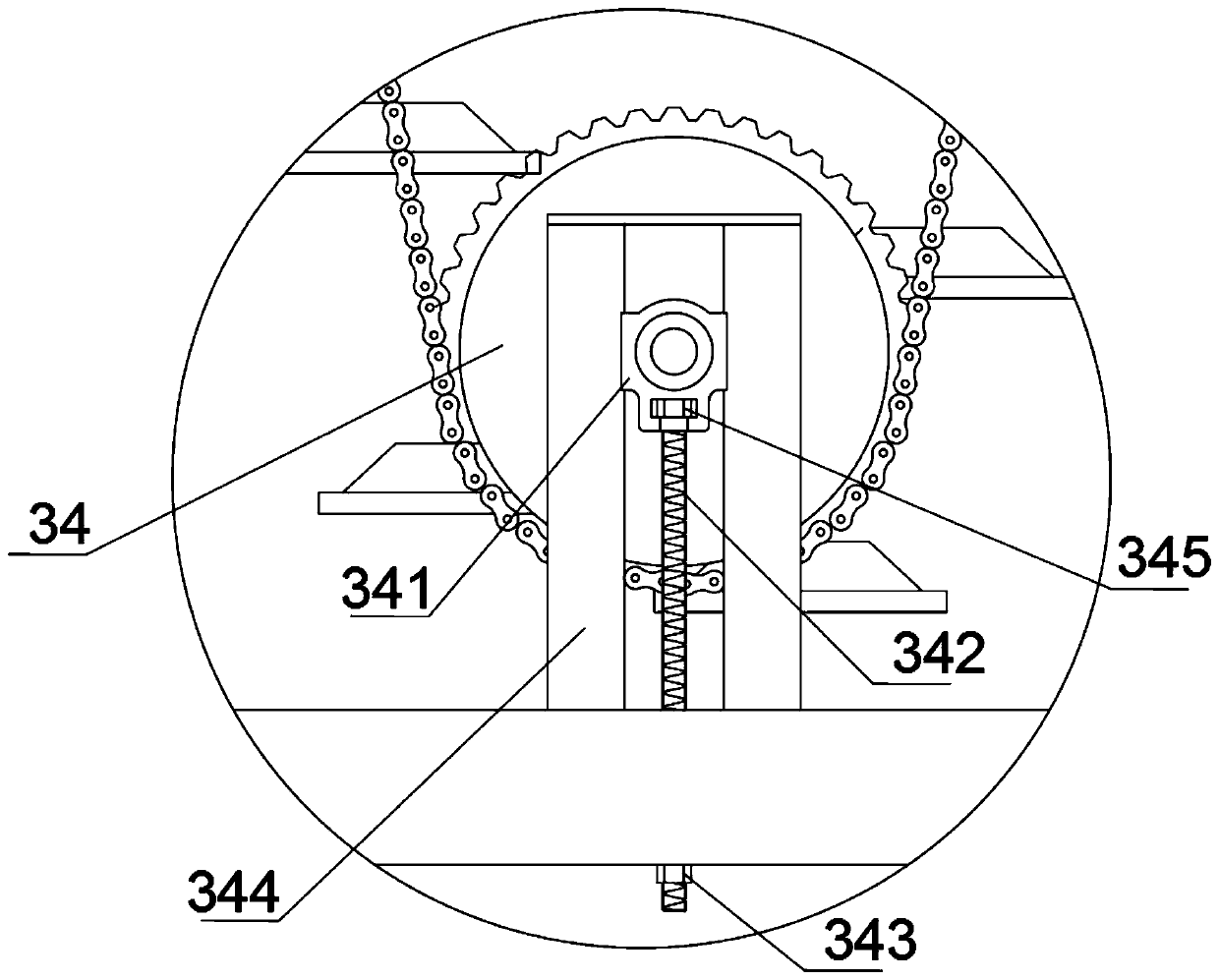 Stepped circular-lighting rice seedling raising device