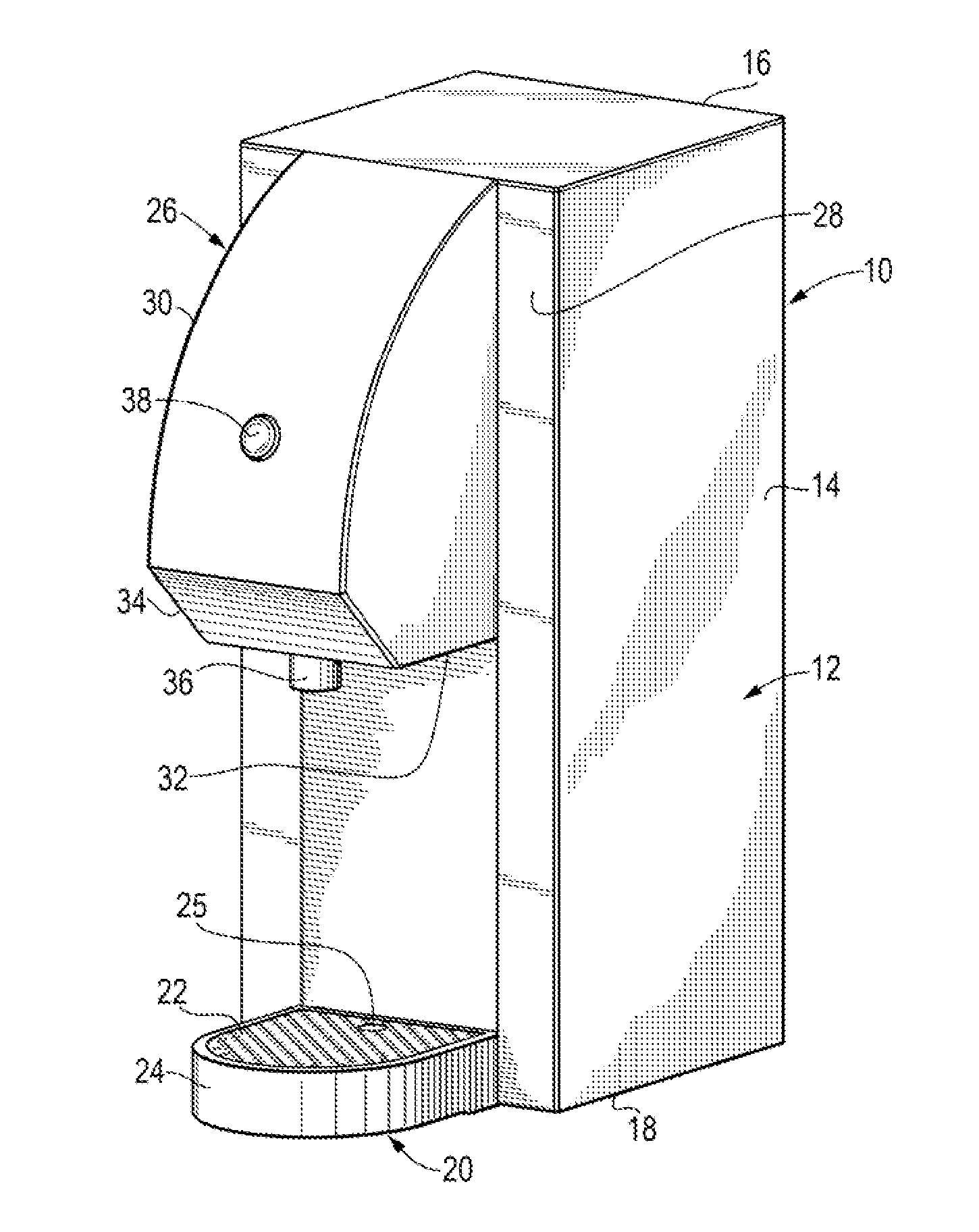 Liquid beverage concentrate mixing beverage dispenser and method