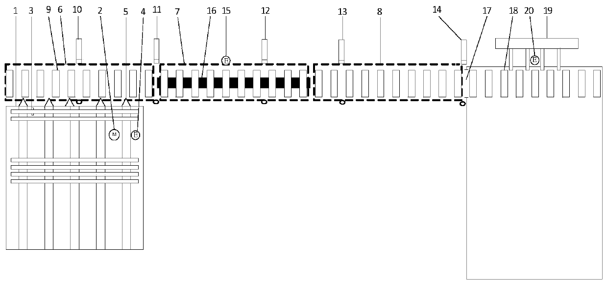 Feeding device and method of stepping beam heating furnace transmission