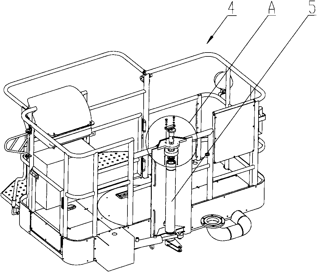 High-altitude operation engineering machinery and working platform monitoring system thereof