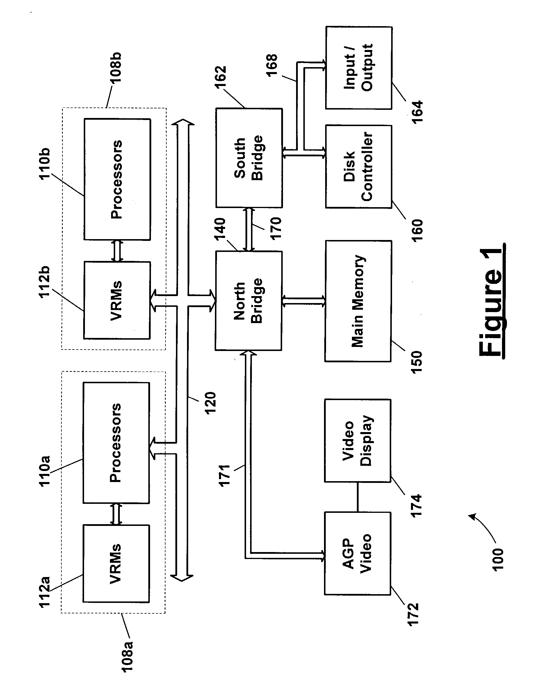 Power-up of multiple processors when a voltage regulator module has failed