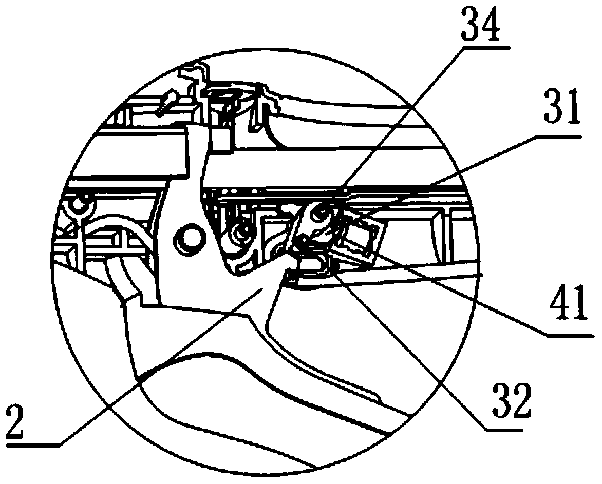 A surgical suturing instrument with an automatic reset safety device