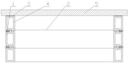 Cavity film with film stretching frames and cavity film hollow glass