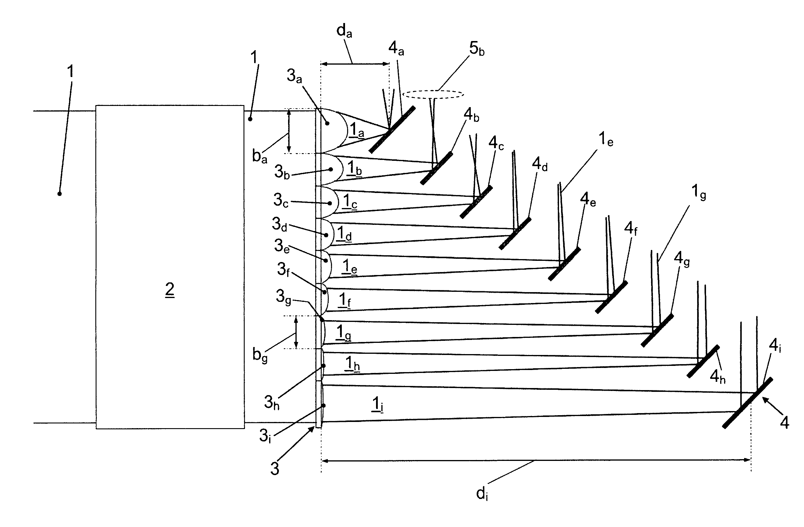 Device for splitting a light beam