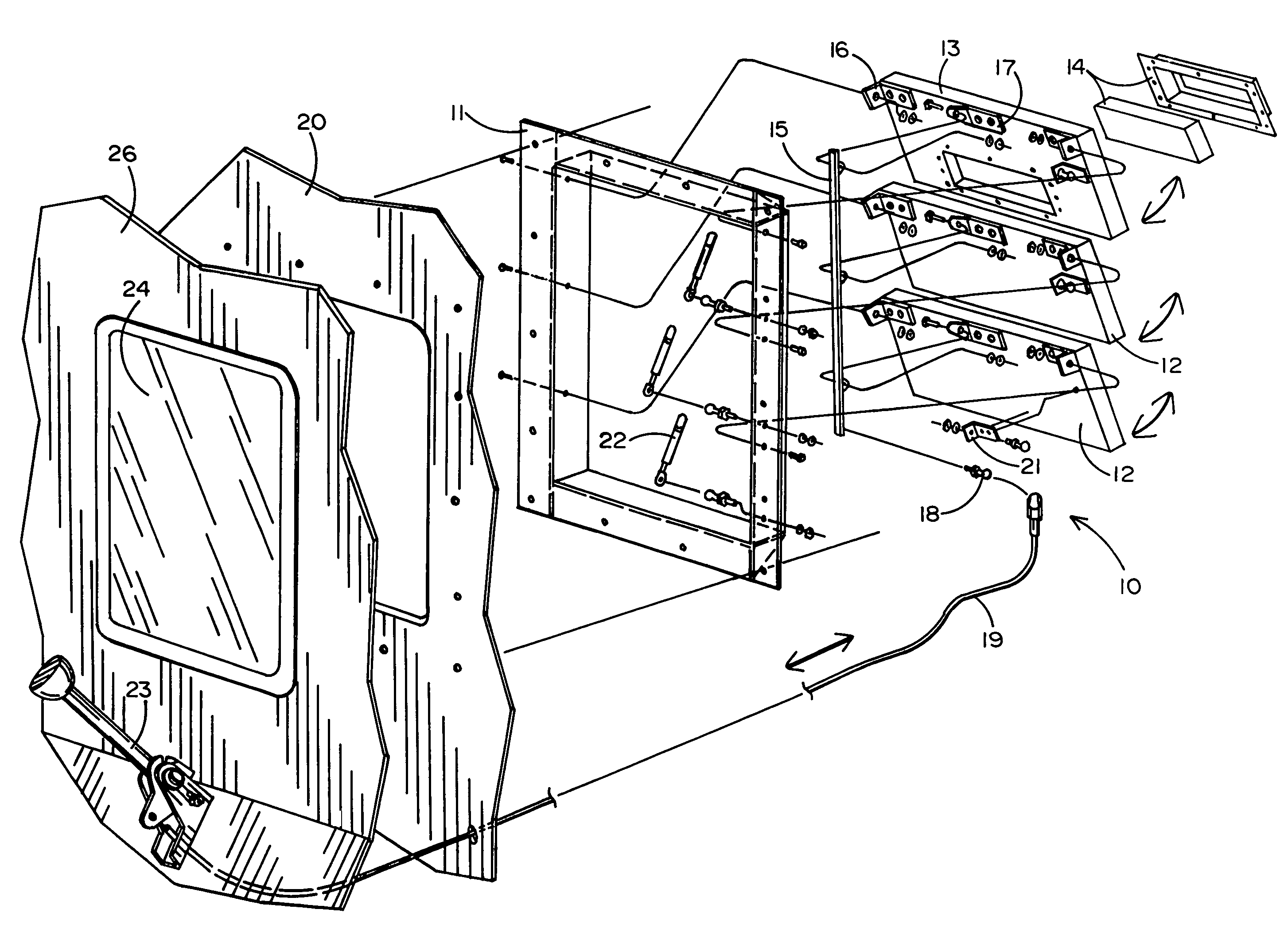 Adjustable louvered armor window system