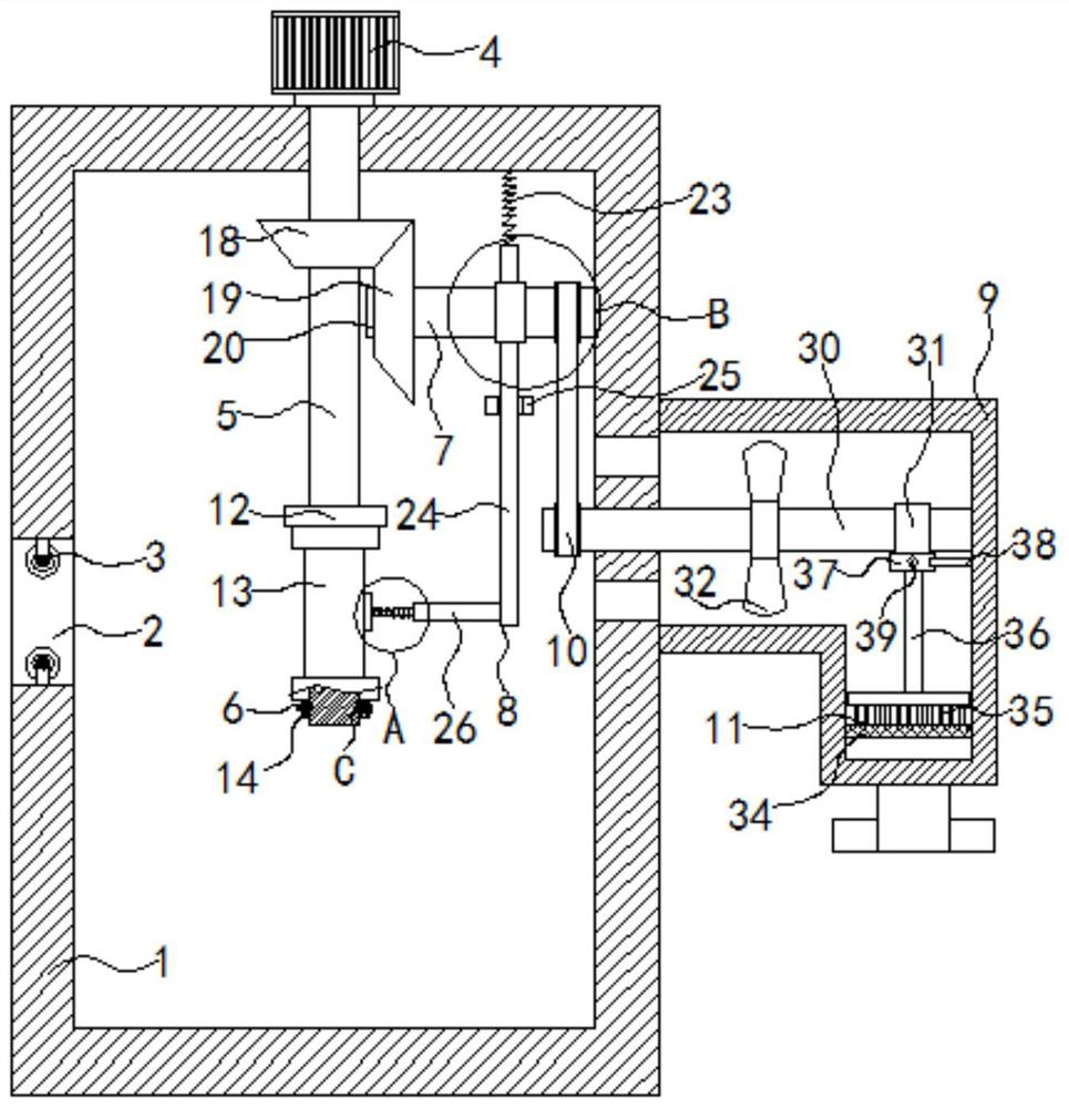 A convenient detachable winding device for cotton sewing thread production