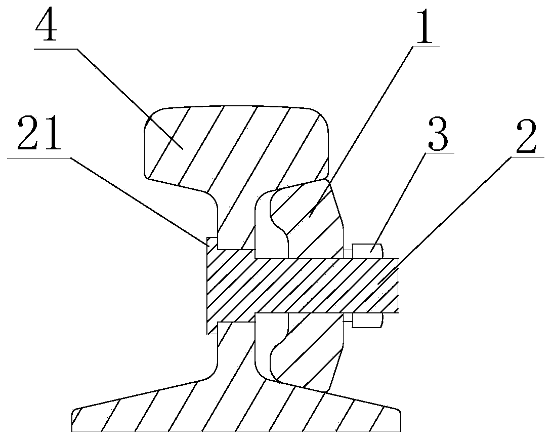 Rail butt joint connecting plate