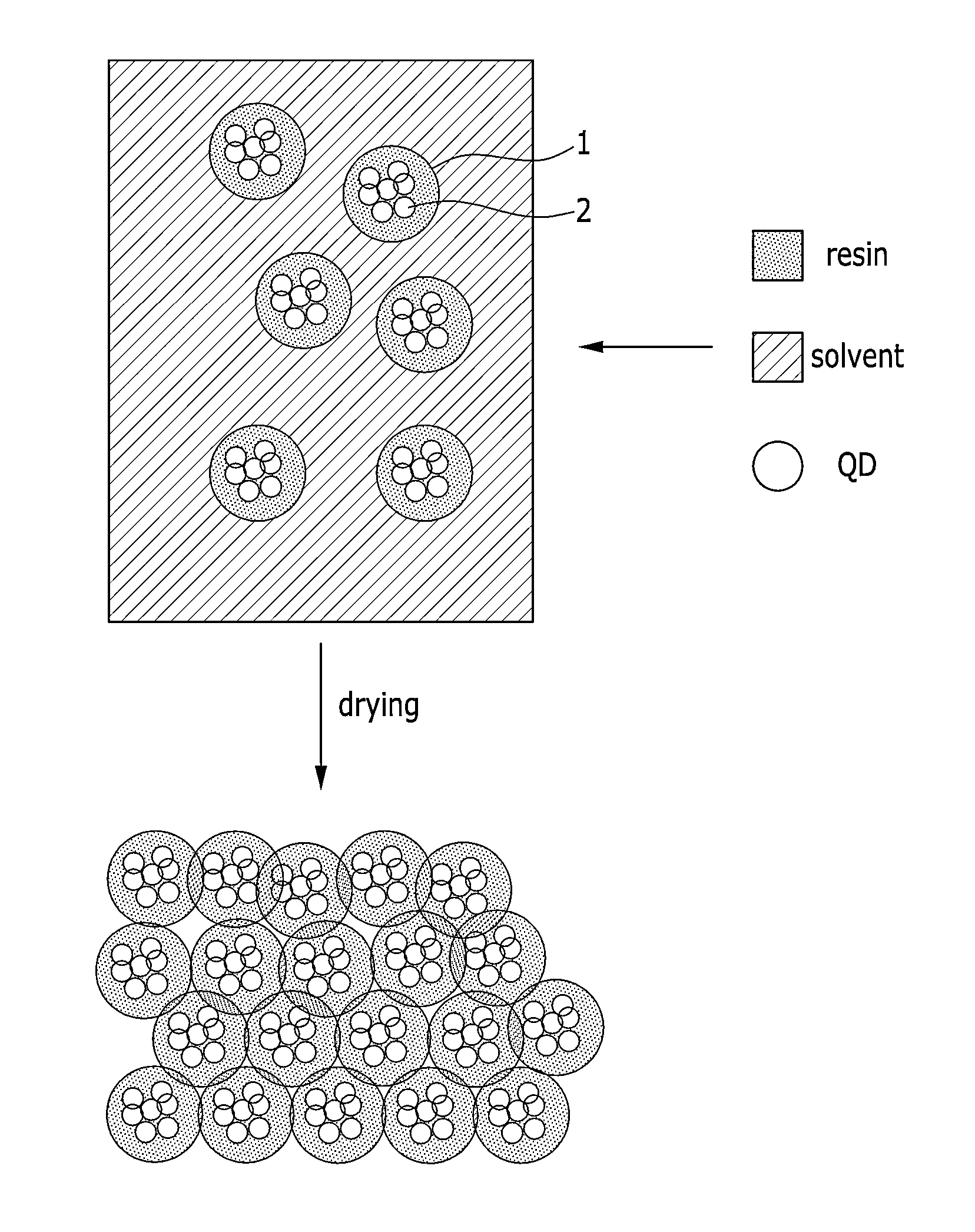 Quantum dot-resin nanocomposite and method of preparing same