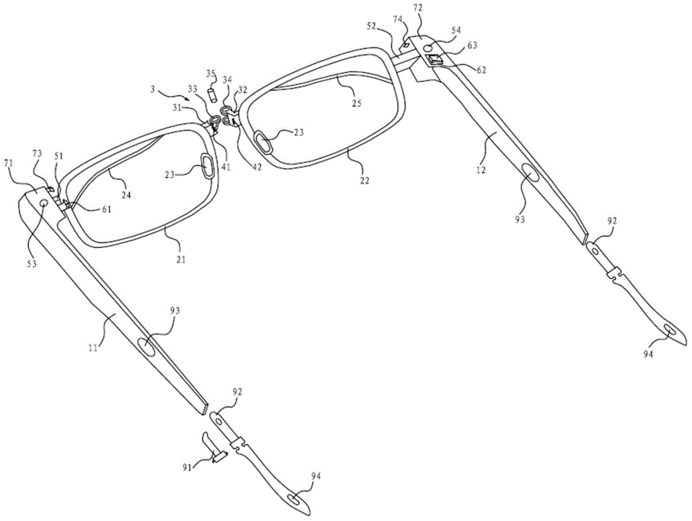 Folding type glasses