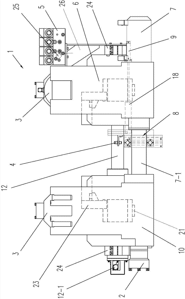 Steel rail induction butt welding and heat treatment device