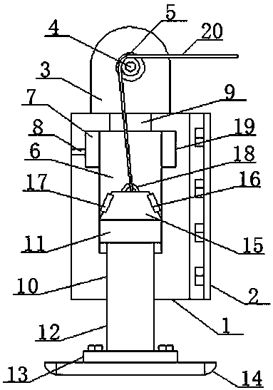 Longitudinal tamping device for building foundation tamping vehicle