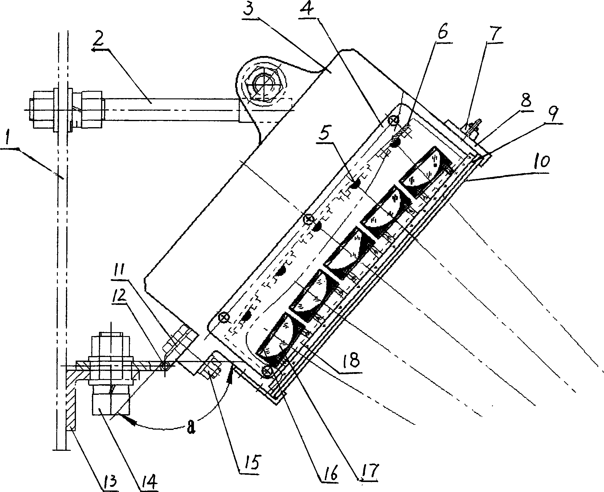 LED lamp concentration illumination device for pavement detection