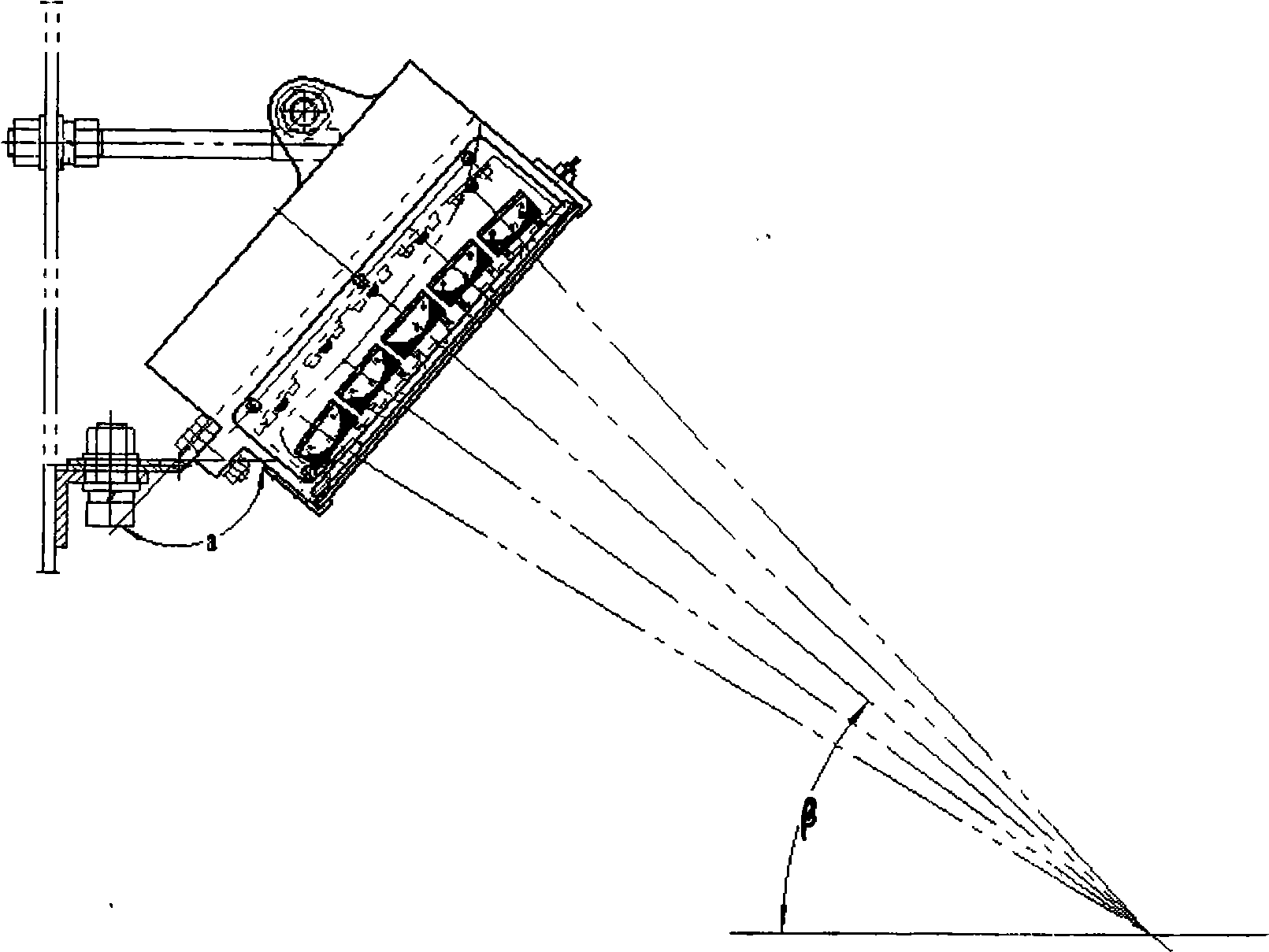 LED lamp concentration illumination device for pavement detection