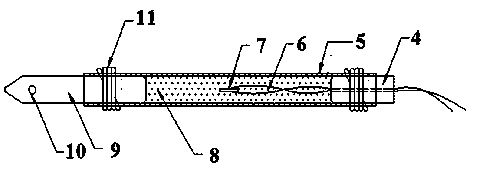 Piezoelectric film type underwater explosion pressure sensor and measuring method thereof