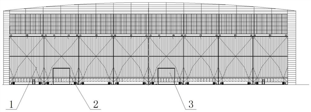 Push-pull hangar door