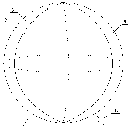 Spherical surface capacitive type plane level detection sensor