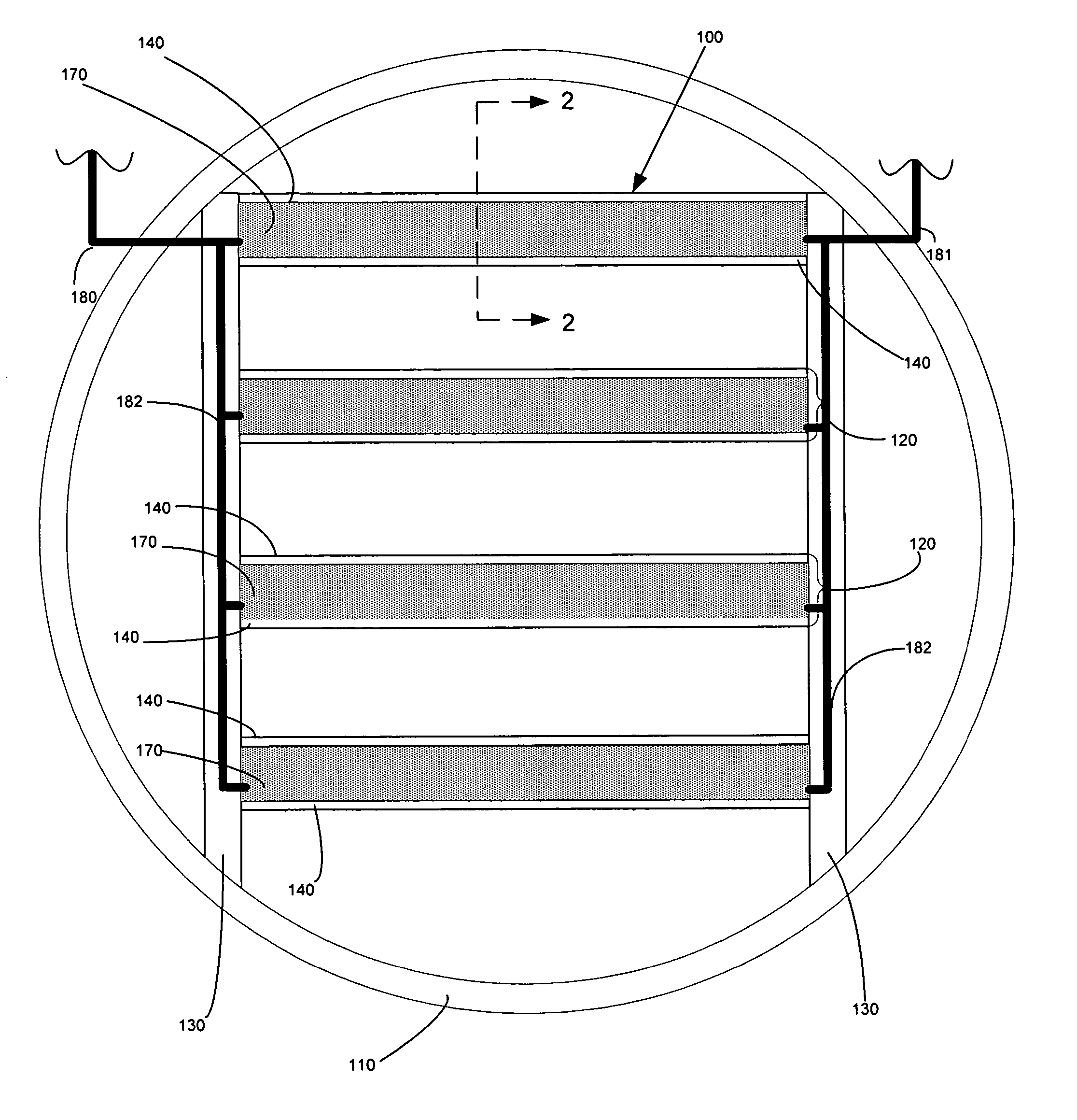 Reactive membrane process for the removal of vapor phase contaminants