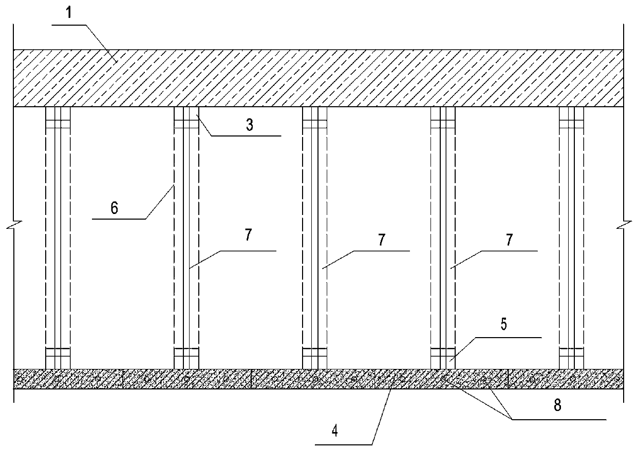 Underground station fabricated rail top air duct structure and construction method thereof