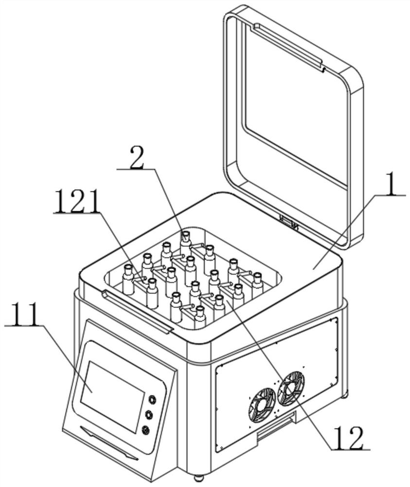 Photocatalytic device and refrigeration type reaction box adopting same