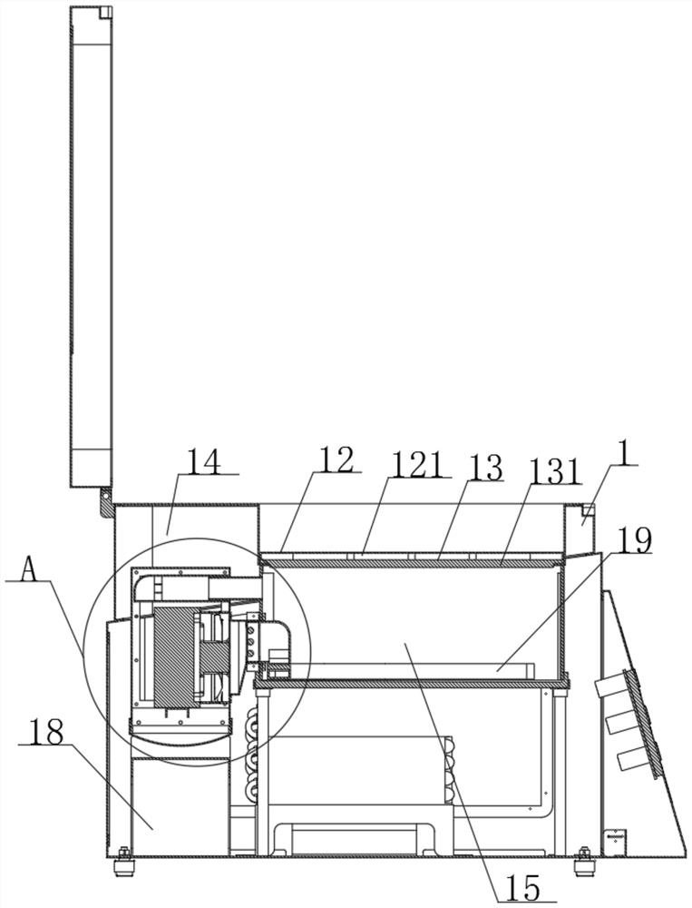 Photocatalytic device and refrigeration type reaction box adopting same