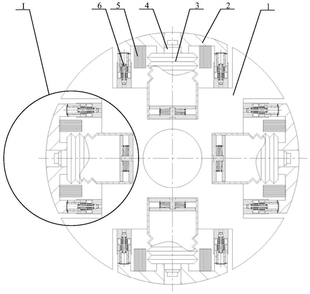 Heavy-load grinding wheel for self-adaptive cooling based on normal grinding force of grinding area